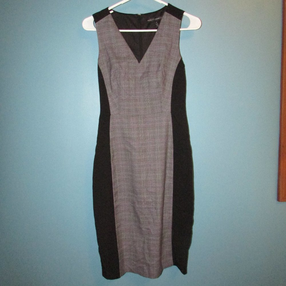 WHBM Body Perfecting Colorblock Plaid Sheath Dress - Picture 4 of 9